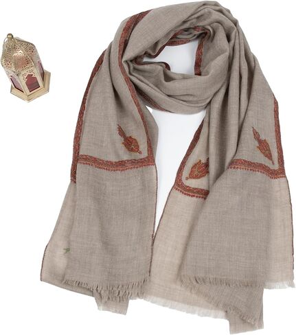 Zati Pashmina Shawl-undyed pure cashmere wrap-سرقت الفخمة الفاخرة باليد للنساء-شال الصيف القابل للتنفس-هدية الشركات لها ، أنيقة وخالدة ، 28x80 " in Kuwait