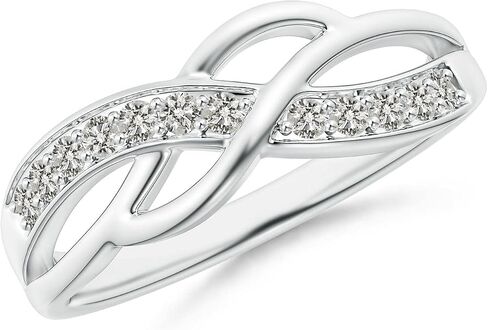 Angara Natural Diamond Classic Ring for Women in Sterling Silver/14K Solid Gold/Platinum | April Birthstone, Birthday, Wedding, Anniversary, Enagagement Jewelry Gift for Women in Saudi Arabia