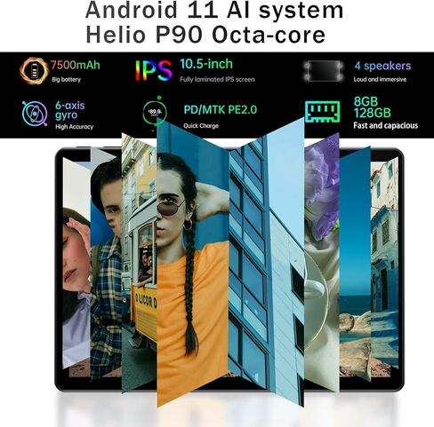 كمبيوتر لوحي ALLDOCUBE X Game، Android 11، 10.5 بوصة، وحدة معالجة مركزية Helio P90، ذاكرة وصول عشوائي 8 جيجابايت/ذاكرة وصول عشوائي 128 جيجابايت، شاشة IPS عالية الدقة، نوع C، بطارية 7500 مللي أمبير في الساعة، 2.4+5G WIFI، Bluetooth5.0، دعم الألعاب، المكتب، in Kuwait