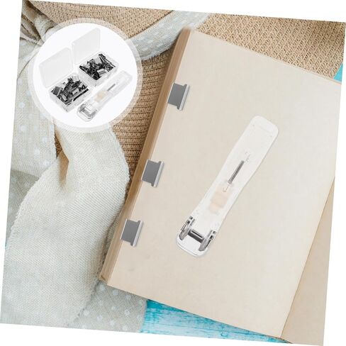 Gadpiparty 1SET File File Stapler مع مقايضة مقاطع محمولة ورق مكاتب محمولة لإدارة تقارير الوثائق والمهام تصميم قوي ومؤثر للمستلزمات المكتبية in Kuwait