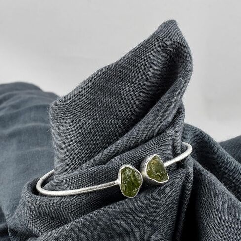 Natural Raw Peridot Cuff Bracelet, Healing Crystal Cuff Bracelet, Bangle Bracelet, Rough Gemstone Bracelet, Jewelry For Woman (Gold Plated) in Saudi Arabia