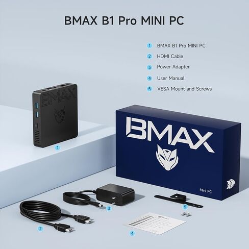 كمبيوتر مكتبي صغير Bmax B7 Power Intel Core i7-11390H (يصل إلى 5 جيجا هرتز) 16 جيجا DDR4 1 تيرابايت NVMe SSD WiFi5 يدعم شاشة ثلاثية 4K/60 هرتز BT4.2 Type-C/HDMI كمبيوتر مكتبي صغير in Kuwait