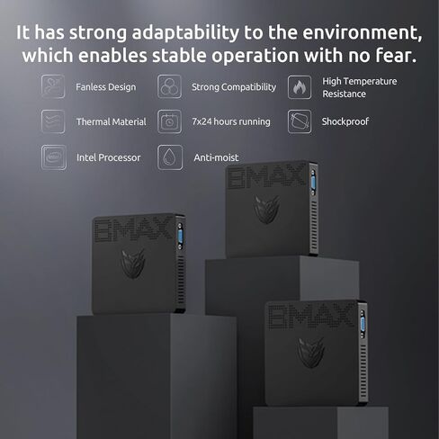 كمبيوتر مكتبي صغير Bmax B7 Power Intel Core i7-11390H (يصل إلى 5 جيجا هرتز) 16 جيجا DDR4 1 تيرابايت NVMe SSD WiFi5 يدعم شاشة ثلاثية 4K/60 هرتز BT4.2 Type-C/HDMI كمبيوتر مكتبي صغير in Kuwait