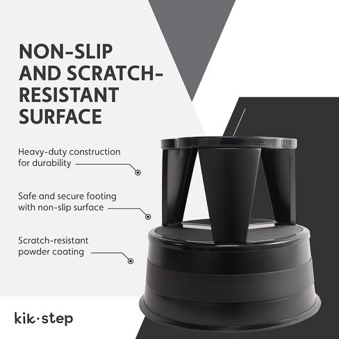 Cramer Kik Step Steel Stool - Stool stool اثنين ، يحمل 350 رطلاً (Silvertone) in Kuwait