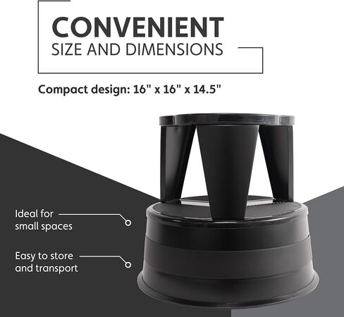 Cramer Kik Step Steel Stool - Stool stool اثنين ، يحمل 350 رطلاً (Silvertone) in Kuwait