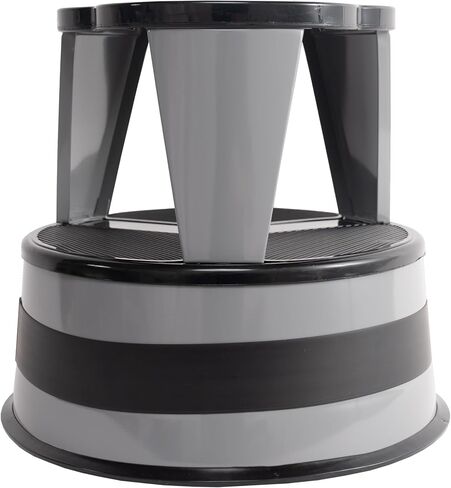 Cramer Kik Step Steel Stool - Stool stool اثنين ، يحمل 350 رطلاً (Silvertone) in Kuwait