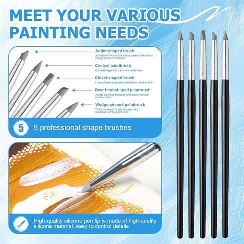 WANJAO Masking Fluid for Watercolor Painting, Liquid Masking Tape with Silicone Pens Cleaning Brush for Painting Fast Drying Easy Peel Use to Art Watercolor Supplies Retouching Covering, 30ml White in Saudi Arabia