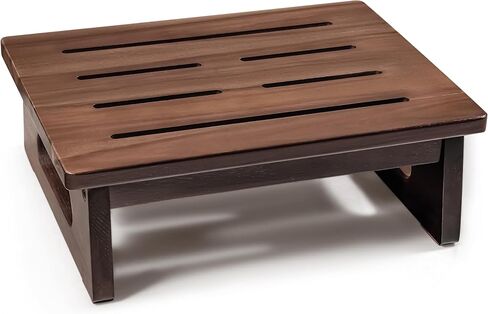 Wooden Step Stool, 5.3" One Step Stool for Adults with Built-in Handle, Supports up to 550lbs, Durable & Non-Slip Bedside Stool for Bedroom, Kitchen, Bathroom or High Beds in Kuwait