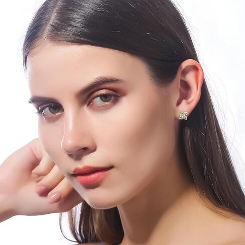 ToHeart Gold Rectangle Hoop Dangle Earrings Cubic Zirconia Earrings Lightweight Gold Huggie Hoop Earrings Gifts Bff Birthday in Saudi Arabia