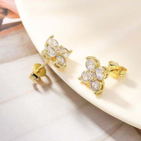ToHeart Gold Rectangle Hoop Dangle Earrings Cubic Zirconia Earrings Lightweight Gold Huggie Hoop Earrings Gifts Bff Birthday in Saudi Arabia
