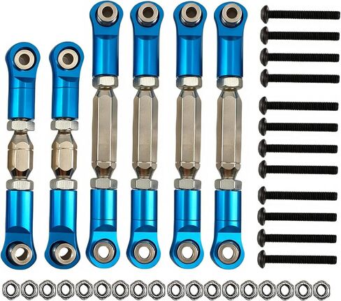 مجموعة RODS RODS و Turnbuckles القابلة للتعديل RC ، 6PCS Links Toe Links Artgrade لـ ARRMA 1/10 3S Big Rock V3 ، Typhon ، Granite ، Senton ، Vorteks 550 ، يحل محل AR330446 (أحمر) in Kuwait