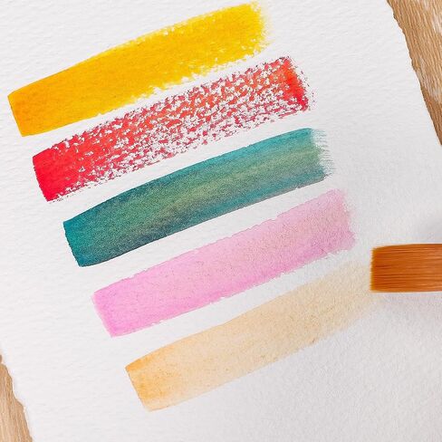 50 Sheets Watercolor Paper 4 x 6inch, 300 GSM Deckled Edge Paper Rough/Textured Handmade Paper Cotton Paper for Watercolors, Wedding Invitations, Cards, Crafts in Saudi Arabia