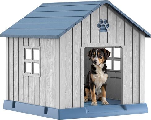 Dog House Indoor Outdoor Puppy Kennel Animal Shelter Water Resistant Easy Assembly Sturdy Dog Bed in Saudi Arabia