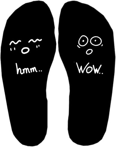 Hmm Wow Feeling Mood socks cute face socks hospital socks (Large, White) in Saudi Arabia