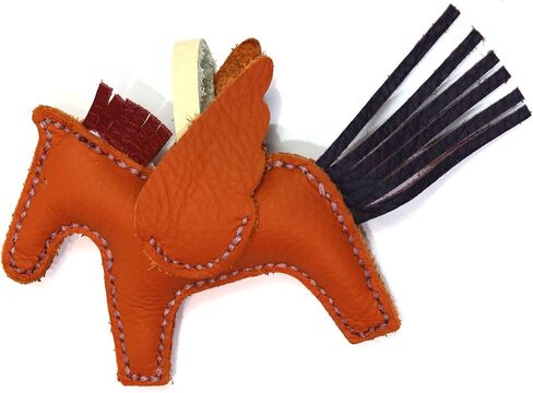 Cute Pony Personalized handmade Cowhide Pendant Bag Pendant Horse Car Keychain (Dark Brown) in Saudi Arabia