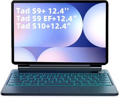 حافظة لوحة مفاتيح GOKOCO لجهاز Samsung Galaxy Tab A8، موديل 10.5 بوصة 2022 (SM-X200/X205/X207)، لوحة مفاتيح بلوتوث لاسلكية قابلة لإعادة الشحن مع حامل قلم S - أخضر صنوبر in Kuwait