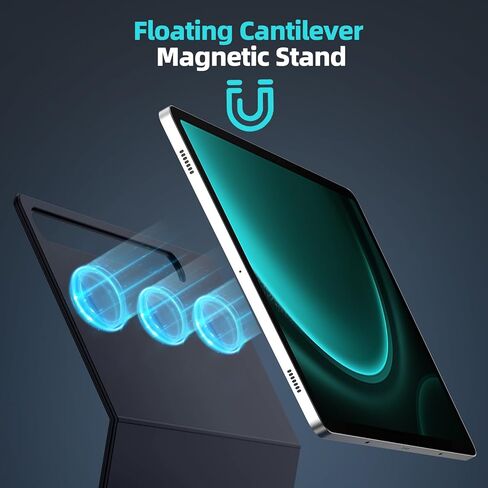 حافظة لوحة مفاتيح GOKOCO لجهاز Samsung Galaxy Tab A8، موديل 10.5 بوصة 2022 (SM-X200/X205/X207)، لوحة مفاتيح بلوتوث لاسلكية قابلة لإعادة الشحن مع حامل قلم S - أخضر صنوبر in Kuwait