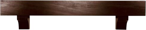 6" Deep Rustic Wood Beam Mantel with Corbels 42 48 54 60 66 72 84 (84, Provincial) in Saudi Arabia