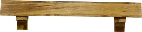 6" Deep Rustic Wood Beam Mantel with Corbels 42 48 54 60 66 72 84 (84, Provincial) in Saudi Arabia