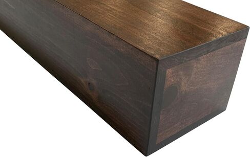 6" Deep Rustic Wood Beam Mantel with Corbels 42 48 54 60 66 72 84 (84, Provincial) in Saudi Arabia