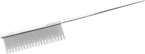 Tauro Pro Line Pet Grooming Comb for Dogs & Cats – 7.5", Greyhound Style Fine Coarse Butter Comb with Rounded Ends, Ideal for Detangling & Combing in Saudi Arabia