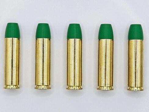 500 S&W Magnum Snap Caps - جولات التدريب - مجموعة من 5 (Orange & Brass) in Saudi Arabia