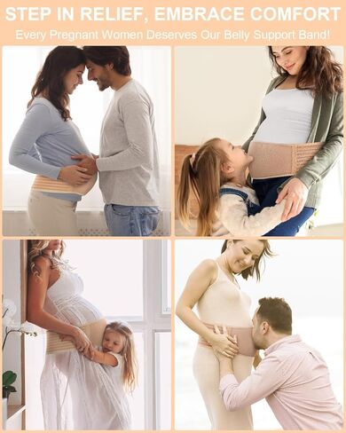SNUSIM Belly Bands for Pregnant Women Maternity Support Belt Pregnancy Belly Support Band - Pregnancy Must Haves Pelvic Support Bands Belly Band - Relieve Abdomen, Waist, Back, Pelvic & Hip Pain in Kuwait