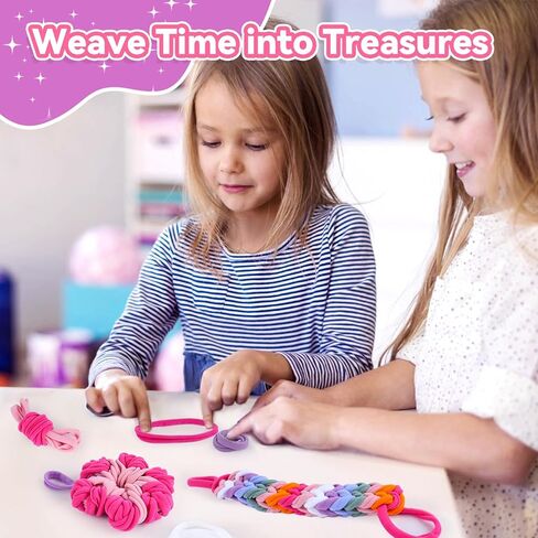 برو 10 بوصة بلون بلون طقم الأفق للأطفال والمبتدئين ، الحرف الكبيرة النسيجية للبنات من عمر 6 إلى 12 سنة ، وأفكار هدايا لعيد الميلاد وعيد الميلاد ، 112 حلقات حساسة لصنع 2 من حاملي الأواني in Kuwait