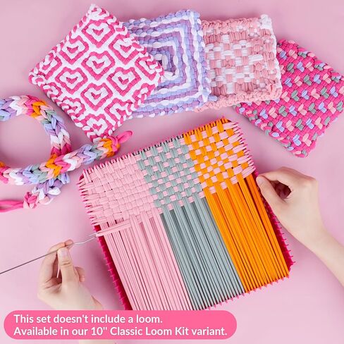 برو 10 بوصة بلون بلون طقم الأفق للأطفال والمبتدئين ، الحرف الكبيرة النسيجية للبنات من عمر 6 إلى 12 سنة ، وأفكار هدايا لعيد الميلاد وعيد الميلاد ، 112 حلقات حساسة لصنع 2 من حاملي الأواني in Kuwait