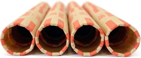 Beam Coin Wrappers Preformed, 112 Quarters, Heavyweight, Durable, Crimped Bottom, Color Coded, ABA Standard, Coin Roll Wrapper (Quarters, 112) in Kuwait