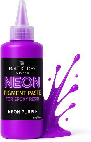 Neon Pigment Paste for Epoxy Resin – 12 Ultra-Bright Colors (15g) | Mica Powder Paste Dye – High-Gloss, Easy Mix for UV Resin, Epoxy Art & Deep Pour Projects in Kuwait