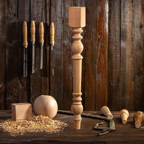 Farmhouse Wood Table Leg, Natural Wood Furniture, Sofa, Armchair, Coffee Table, Turning Feet For Decoration (24 Inch / 60 cm) in Saudi Arabia