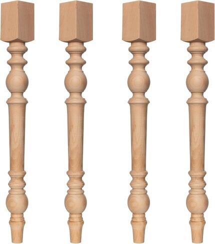 Farmhouse Wood Table Leg, Natural Wood Furniture, Sofa, Armchair, Coffee Table, Turning Feet For Decoration (24 Inch / 60 cm) in Saudi Arabia
