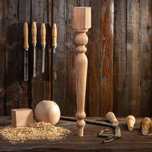 Farmhouse Wood Table Leg, Modern Furniture, Home Gifts, Sofa Unfinished Leg, Coffee Desk Art, DIY Gift Idea, Craft Wood Decor (28 Inch / 70 cm) in Saudi Arabia