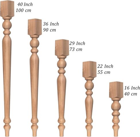 Farmhouse Wood Table Leg, Modern Furniture, Home Gifts, Sofa Unfinished Leg, Coffee Desk Art, DIY Gift Idea, Craft Wood Decor (28 Inch / 70 cm) in Saudi Arabia