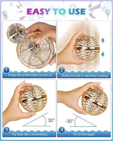 ألعاب كرة السور السحرية في Athlyeria Magic مع الأضواء ، طائرات بدون طيار مصغرة باليد ، كرة محاربية للكرم الكوني ، ألعاب Boomerang الصيفية الخارجية ، أروع هدايا عيد ميلاد 6 7 8 9 9 10+ الأولاد البالغين من العمر سن المراهقة in Saudi Arabia