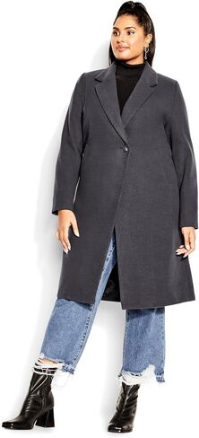 CITY CHIC PLUS SIZE COAT EFFORTLESS CHIC, IN OXBLOOD, SIZE, XL in Saudi Arabia