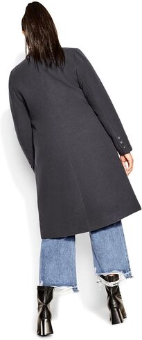 CITY CHIC PLUS SIZE COAT EFFORTLESS CHIC, IN OXBLOOD, SIZE, XL in Saudi Arabia