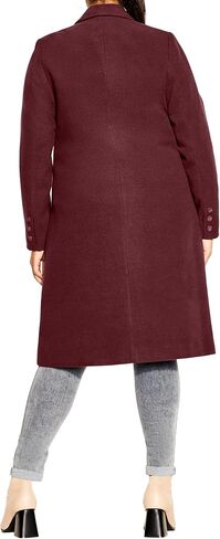 CITY CHIC PLUS SIZE COAT EFFORTLESS CHIC, IN OXBLOOD, SIZE, XL in Saudi Arabia