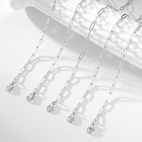 6 حزمة الورق سلسلة سلسلة القلادة غائبة قابلة للتعديل الذهب مطلي بالفولاذ المقاوم المقاوم للصدأ سلاسل لصنع المجوهرات in Kuwait