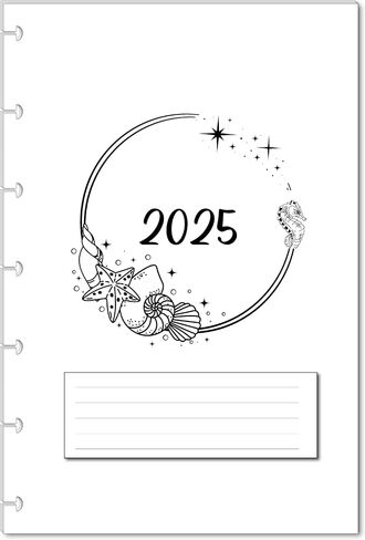 2025 Monthly Planner Calendar Refills for 7-Disc Mini Happy Planners, and NOTIQ Mini Capsule (S6) (4.5 x 7 inches) (Ocean) in Saudi Arabia