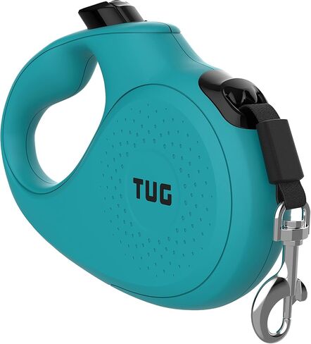 TUG Monochrome 360° Tangle-Free Retractable Dog Leash | 16 ft Strong Nylon Tape (Small, Aqua) in Saudi Arabia