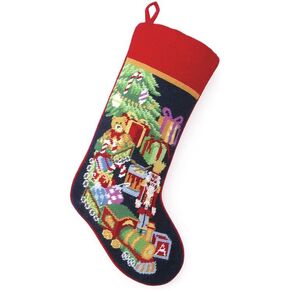11 x 18 in. Toy Train Needlepoint Stocking