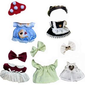 Doll Clothes for 17cm Doll, 5 Pack Doll Clothes Set & Outfit Set for 17cm Dolls, Doll Accessories for Collectors, No Doll Included (Set 3)