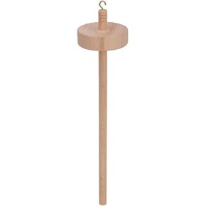 Wooden Drop Spindle Top Whorl Yarn Spinner Tool for Crafting Beginners Portable Lightweight Hand Carved Beechwood