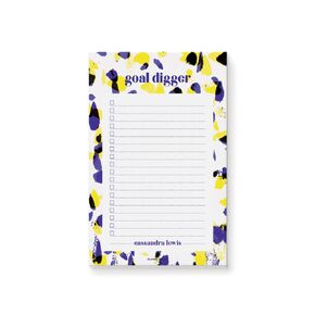 Goal Digger Notepad, Stationary Gift Set for Women, Motivational Daily To-Do List Memopad, Stationary Size 5.5 x 8.5 Inches, 50 Sheets