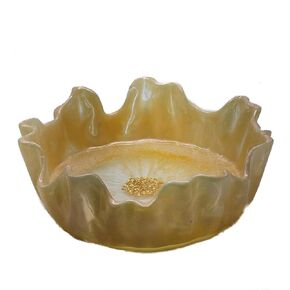 Decorative Resin Candy Bowl for Home Decor, Flower Vase, Waterfall Vase, Gift for Women (Purple)