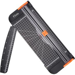 Paper Cutter,Portable Paper Slicer,12 Inch Paper Trimmer Scrapbooking Tool with Automatic Security Safeguard and Side Ruler for Craft Paper,A4 Paper,Coupon, Label and Cardstock (Pink)