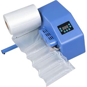 Automatic Air Cushion Machine, 200 W Air Pillow Machine for Bubble Film Air Bag Packaging, Portable Air Cushion Wrap Machine, Air Volume/Temperature/Speed Adjustable
