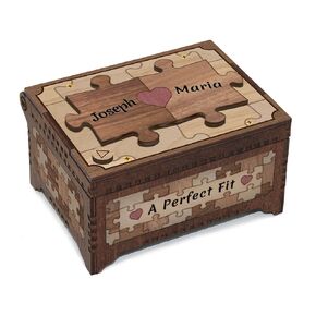 Puzzle Pieces Romantic MP3 Custom Music Box, Plays Any Song, Valentine's Day 2025, Printed Image Gift